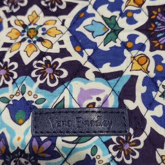 Vera Bradley Blue, Black & Purple Floral Shoulder Bag - Picture 6 of 8